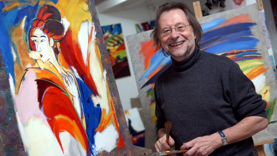 DDM DAVID BECUS - BERNARD CADENE ARTISTE PEINTRE DANS SON ATELIER A CUGNAUX
